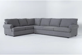 Hampstead Graphite 140" 2 Piece Sectional With Right Arm Facing Sofa