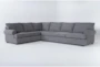 Hampstead Graphite 139" 2 Piece Sectional with Right Arm Facing Sofa - Signature