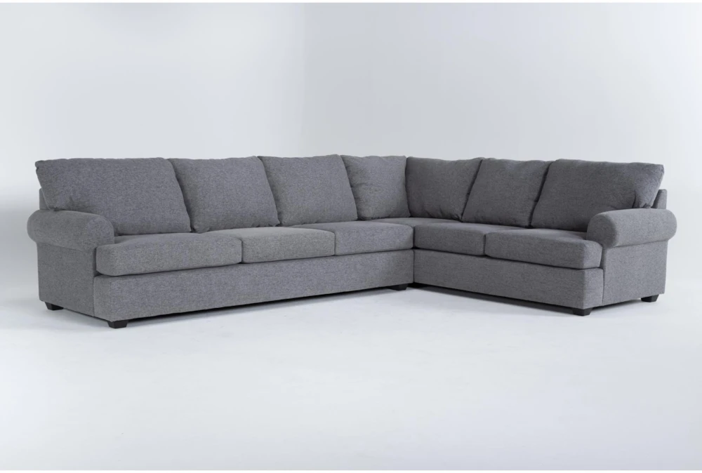 Hampstead Graphite 139" 2 Piece Sectional with Left Arm Facing Sofa