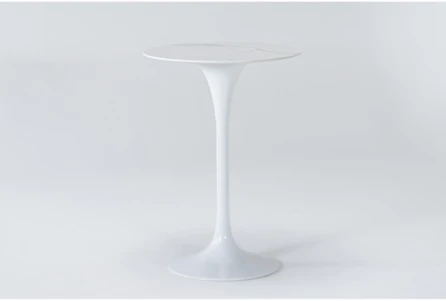 Vera Round White Marble Bar Table - Main