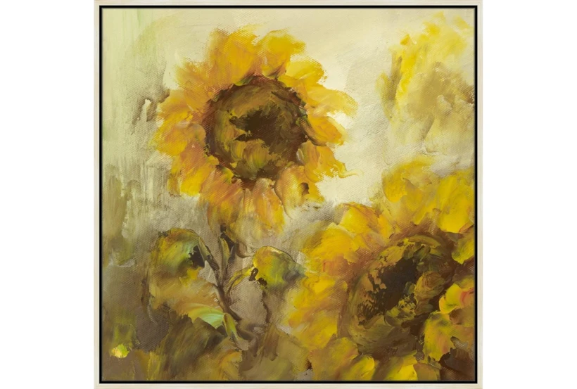 38X38 Sunflowers With Birch Frame  - 360