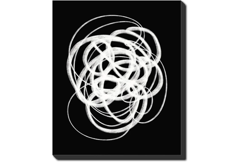 20X24 B&W Circles With Gallery Wrap Canvas