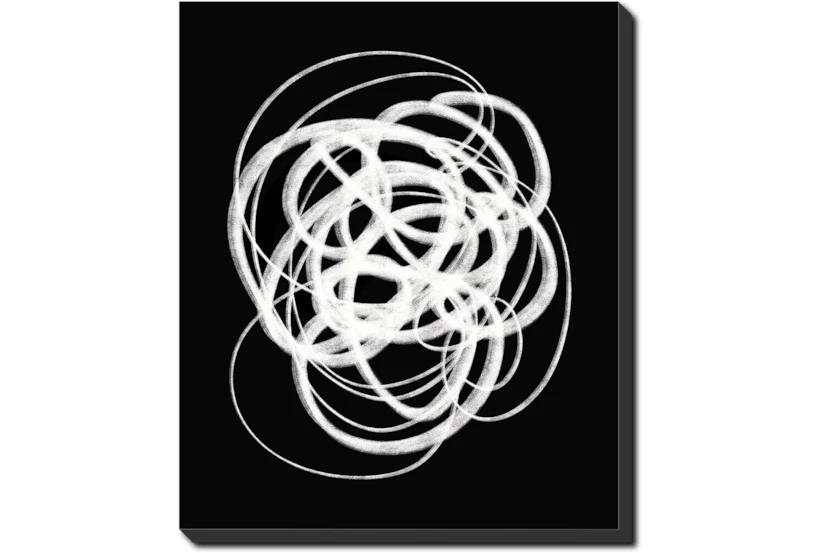 20X24 B&W Circles With Gallery Wrap Canvas - 360
