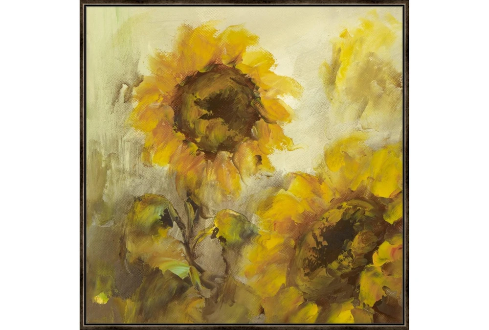 47X47 Sunflowers With Espresso Frame 