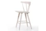 Off-White Solid Oak Counter Stool - Detail