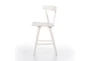 Off-White Solid Oak Counter Stool - Side