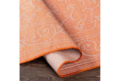 Murat Modern Orange Indoor/Outdoor Patio Rug - Lush Ambience