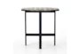 Black + White Mosaic Outdoor Counter Height Table - Front