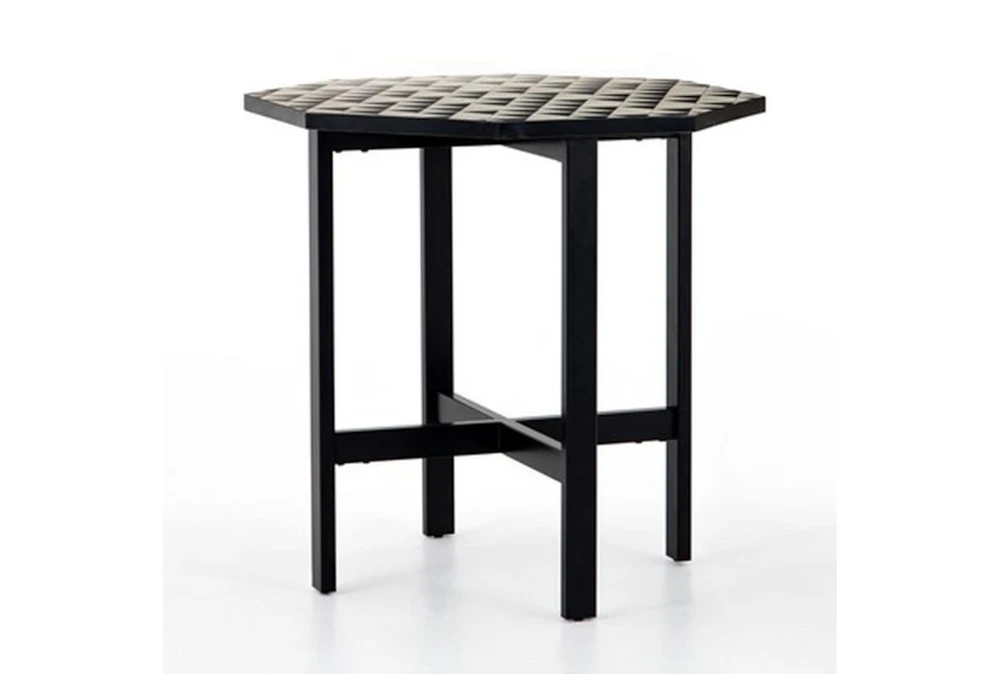 Black + White Mosaic Outdoor Counter Height Table