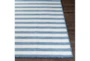 2'6"X7'3" Outdoor Rug-Denim & Cream Thin Stripe - Material