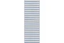 2'6"X7'3" Outdoor Rug-Denim & Cream Thin Stripe - Signature
