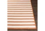 6'6"X9' Outdoor Rug-Orange & Cream Thin Stripe - Material