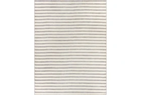 7'8"X10'2" Outdoor Rug-Camel & Taupe Thin Stripe