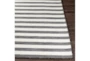 2'6"X7'3" Outdoor Rug-Charcoal & Cream Thin Stripe - Material
