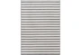 6'6"X9' Outdoor Rug-Charcoal & Cream Thin Stripe - Signature