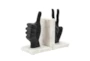 Set of Two Black Hand Sign Bookends - Signature