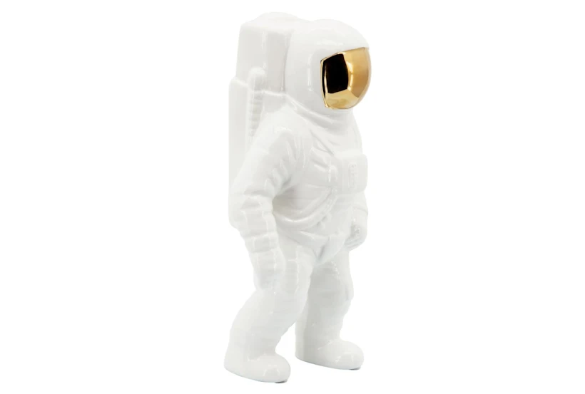 11" White/Gold Astronaut Statuette - 360