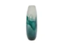 17 Inch Green Mix Glass Vase - Side