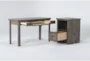Ducar II 2 Piece Office Set With Writing Desk + File Cabinet - Side