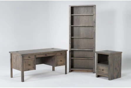 Ducar II 3 Piece Office Set With Executive Desk, File Cabinet + Bookcase - Main