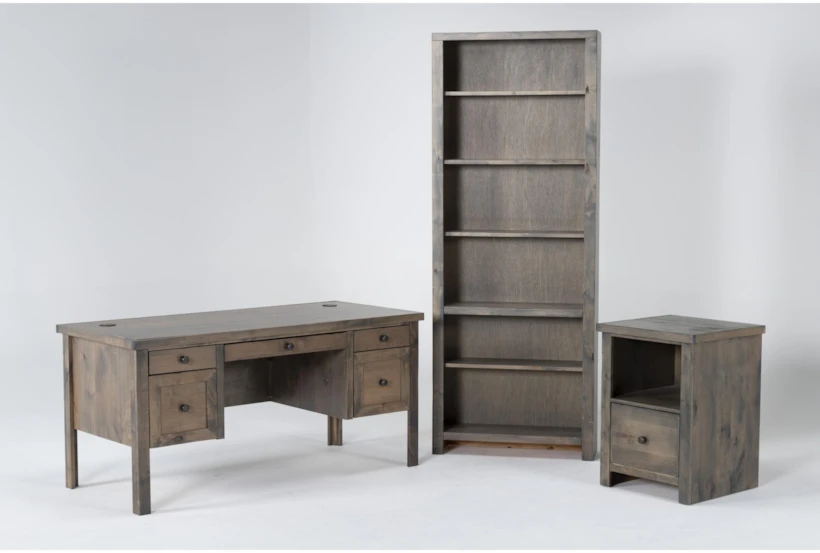 Ducar II 3 Piece Office Set With Executive Desk, File Cabinet + Bookcase - 360