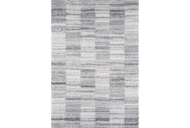 8'8"X13' Rug-Ombre Grid Shag Grey