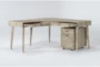 Allen 2 Piece Office Set With L-Shaped Desk + Mobile Filing Cabinet - Side