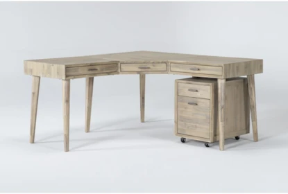 Allen 2 Piece Office Set With L-Shaped Desk + Mobile Filing Cabinet |  Living Spaces