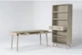 Allen 2 Piece Office Set With 67" Writing Desk + 75" Bookcase - Side
