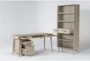 Allen 3 Piece Office Set With 67" Writing Desk, Mobile Filing Cabinet + 75" Bookcase - Side