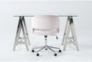 2 Piece Office Set With Anika Desk + Phoebe Blush Pink Office Chair - Signature