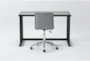 2 Piece Office Set With Studio Glass Desk + Rudy Grey Office Chair - Signature