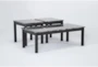 Thurner Black Faux Marble 3 Piece Coffee Table Set - Side