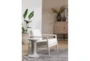 Textured White Cast Aluminum End Table - Room