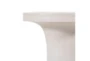Textured White Cast Aluminum End Table - Detail