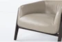 Denzel Mushroom Leather Accent Chair - Detail