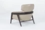 Denzel Mushroom Leather Accent Chair - Side