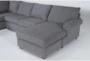 Hampstead Graphite 140" 2 Piece Sectional With Right Arm Facing Chaise - Side