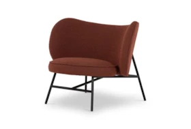 Garnet Fabric + Metal Frame Accent Chair