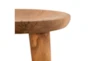 Solid Teak Round Accent Table - Detail