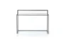 Hammered Iron Desk With Marble Top + Glass Shelf - Front