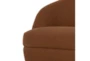 Rust Swivel Accent Chair With Oak Base - Detail