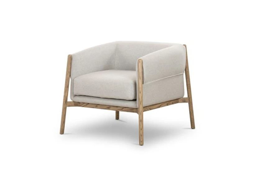 Oak Frame + Wrapped Arm Accent Chair - 360