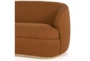 Rust Sofa With Oak Base - Detail
