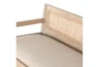 Cane + White Wash Mango Bench With Cushion Seat - Detail