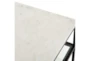Ingram Bar Console Table-Iron Matte Black/Polished White Marble - Detail