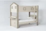 Willow Twin Over Twin House Bunk Bed With Desk Top - Side