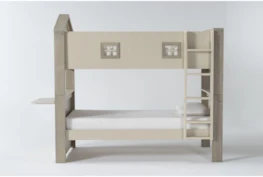 Willow Twin Over Twin House Bunk Bed With Desk Top
