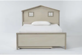 Willow Twin Panel House Bed With Trundle