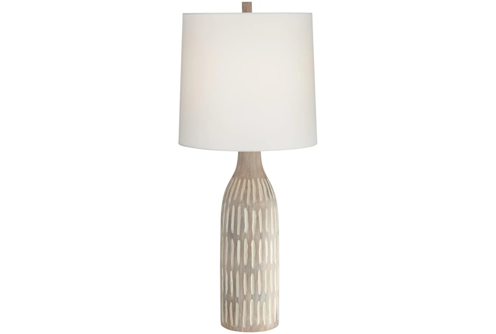 33 Inch Carved Pattern Table Lamp